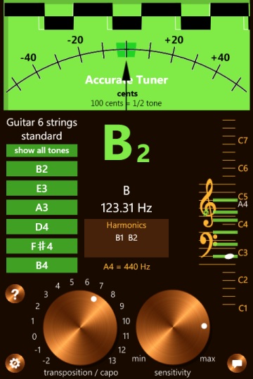 Accurate Tuner Beta for Windows Phone - App Screenshot